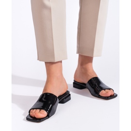 Goodin Klassische schwarze Damen-Pantoletten mit hohen Absätzen 1