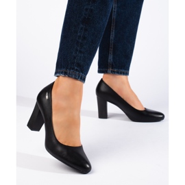 Schwarze Damenpumps mit hohen Absätzen von Sergio Leone 1