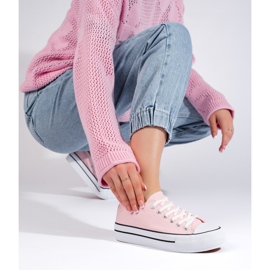 Rosa Turnschuhe für Damen 1