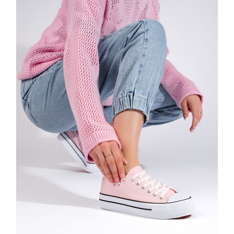 Rosa Turnschuhe für Damen 1