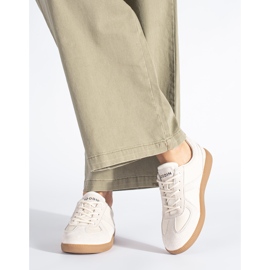 Goodin Damensneaker aus beigem Leder 1