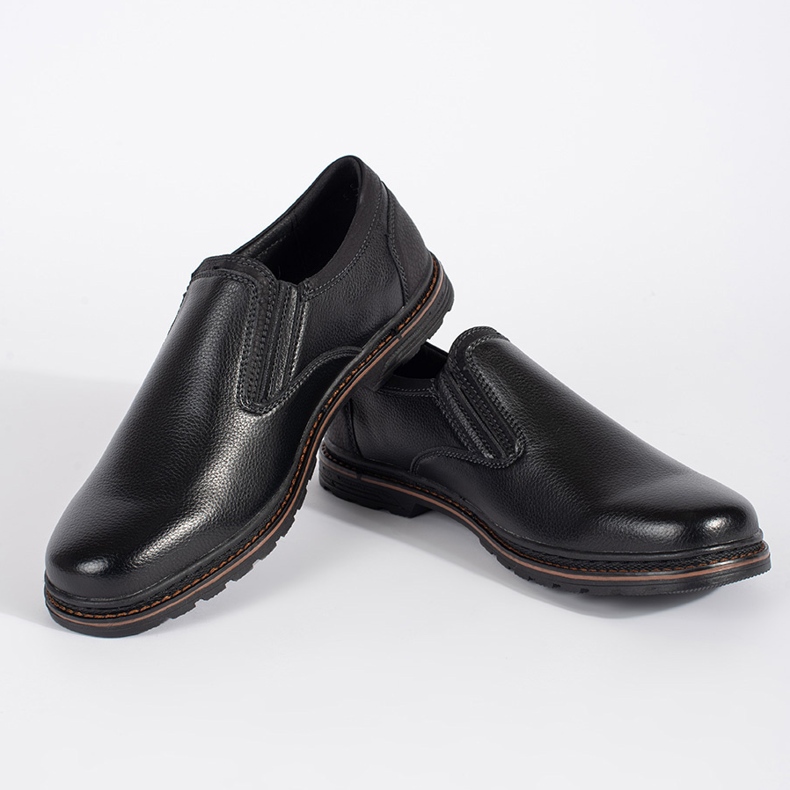 Schwarze Slip-On-Schuhe für Herren 1
