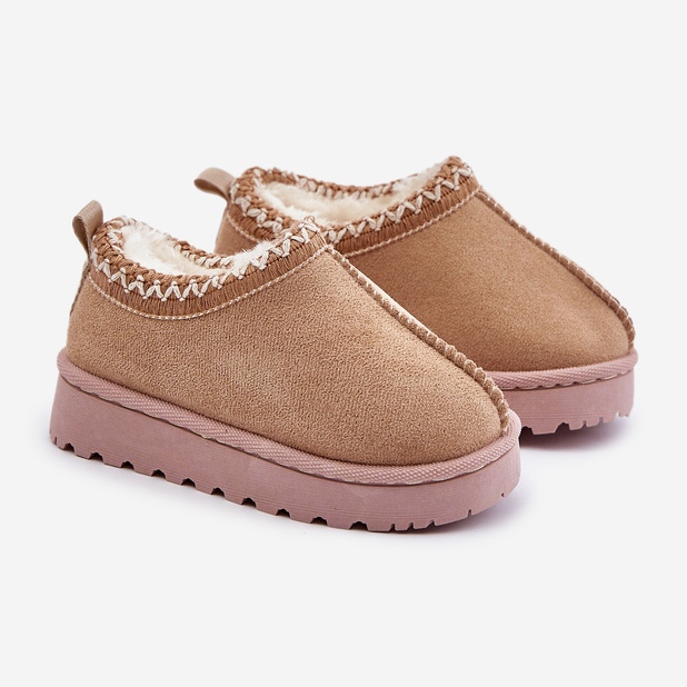 Kinder-Schneestiefel auf Plateau, mit Fell gefüttert, Beige Vilabria 1