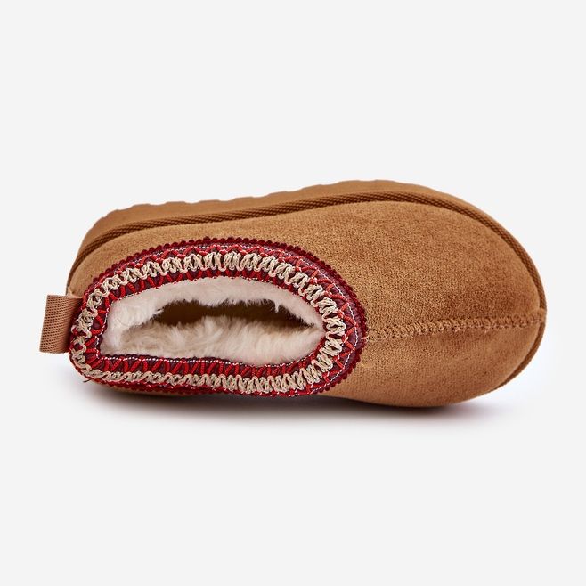 Plateau-Schneestiefel für Kinder, isoliert mit kamelfarbenem Vilabria-Fell braun 2