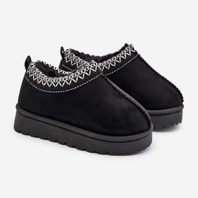 Kinder-Schneestiefel mit Plateau, warm mit Fell, Schwarz Vilabria 1