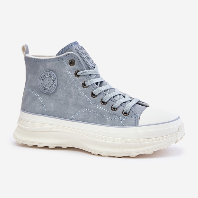 Isolierte Damen-Sneaker auf der Big Star-Plattform OO274072 Blau 2