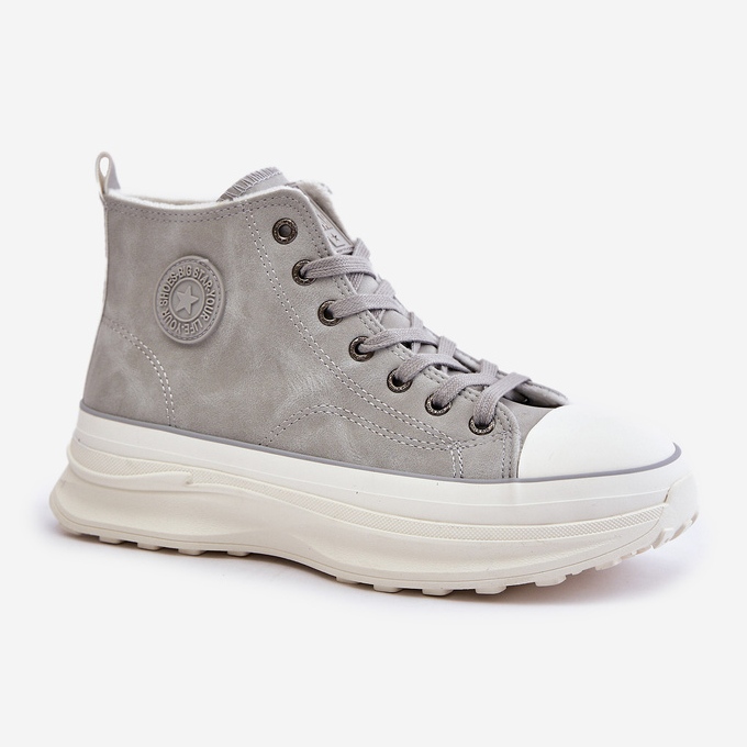 Isolierte Damen-Sneaker auf der Big Star-Plattform OO274073 Grau 2