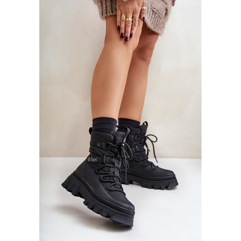 Lee Cooper Damen-Schneestiefel mit Reißverschluss LCJ-24-47-3144 Schwarz 2