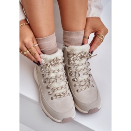 Leichte Damenstiefel mit Reißverschluss Lee Cooper LCJ-24-03-3071 Hellbeige 2