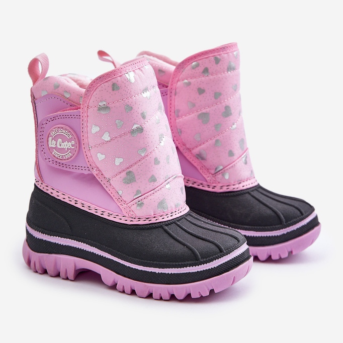 Kinder-Schneestiefel mit Klettverschluss Lee Cooper LCJ-24-44-2863K Pink rosa 1