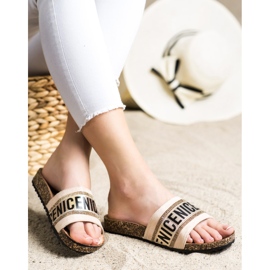 Mode Vinceza Hausschuhe beige 2