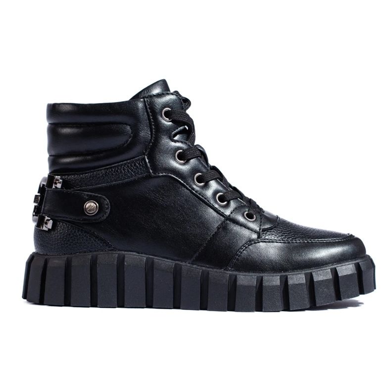 W. Potocki Sport Damenstiefel Potocki schwarz auf der Plattform 1