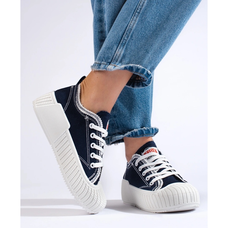 Seastar Marineblaue Low-Top-Sneakers von Shelovet für Damen 2