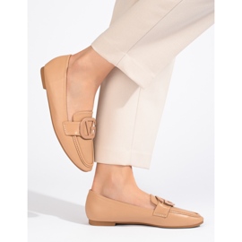 Beigefarbene Shelovet-Slipper für Damen 1