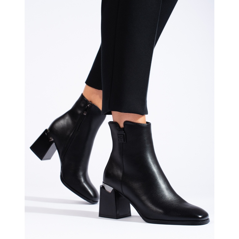 W. Potocki Elegante schwarze Stiefel mit hohen Absätzen von Potocki 1