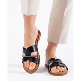 Elegante schwarze Damen-Flip-Flops 1