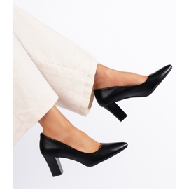 Schwarze Damenpumps mit hohen Absätzen von Sergio Leone 2