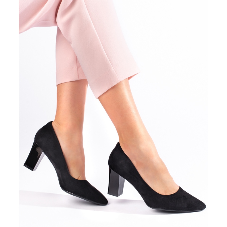 Schwarze Damenpumps mit hohen Absätzen von Sergio Leone 1