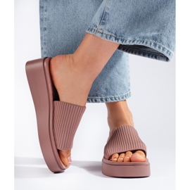 Sergio Leone Rosa Keilsandalen für Damen 2