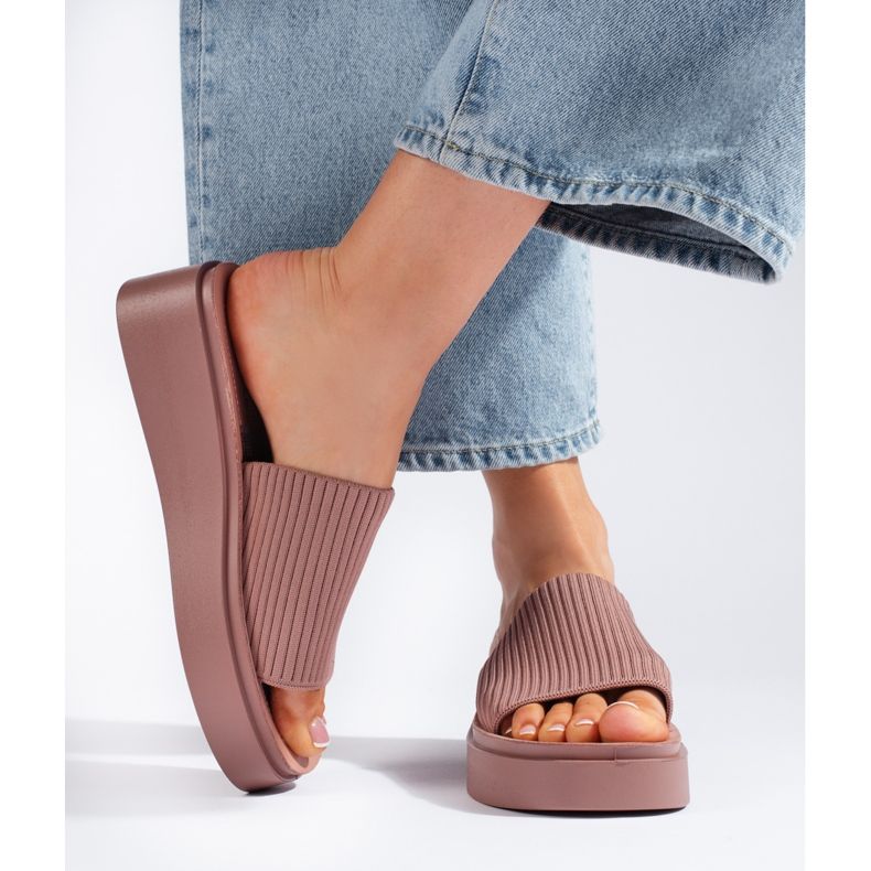 Sergio Leone Rosa Keilsandalen für Damen 2