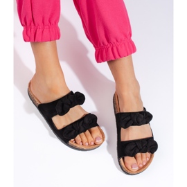 Klassische schwarze Damen-Flip-Flops aus Kork 1