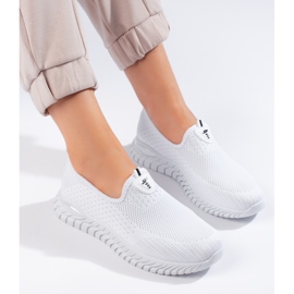 Damen-Sneaker aus weißem Textil 1