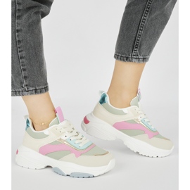 Damen-Sportschuhe mit dicker Sohle grün 1