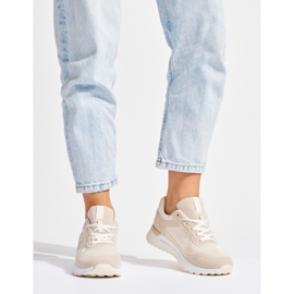 Beige Sportschuhe für Damen 1