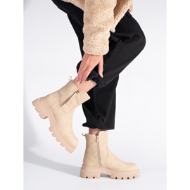 Beige isolierte Damenstiefel von Sergio Leone 1