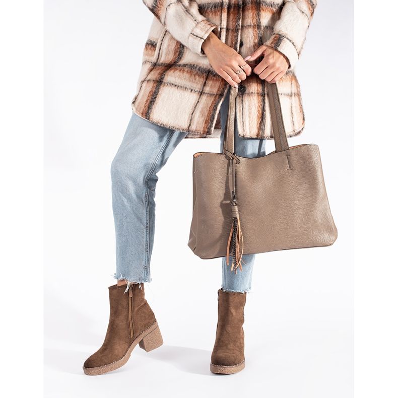 Wildlederbraune Stiefeletten 1