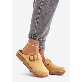 Bequeme Damenhausschuhe mit Schnalle Inblu ED000019 Gelb 1