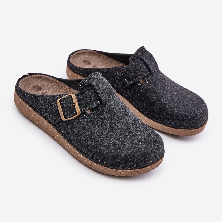 Herren-Hausschuhe mit Schnalle, präventive Flip-Flops Inblu MT000012 Graphit grau 1