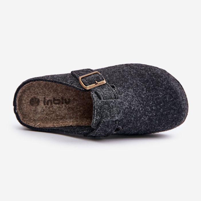 Herren-Hausschuhe mit Schnalle, präventive Flip-Flops Inblu MT000012 Graphit grau 2