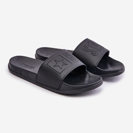 Leichte Herren-Flip-Flops mit Big Star-Logo OO174030 Schwarz 1