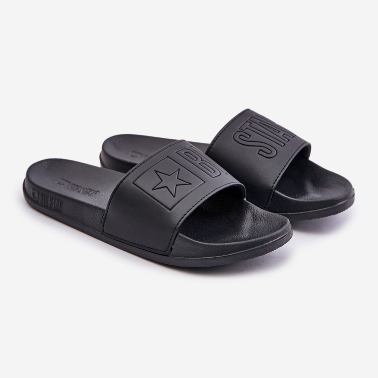 Leichte Herren-Flip-Flops mit Big Star-Logo OO174030 Schwarz 1