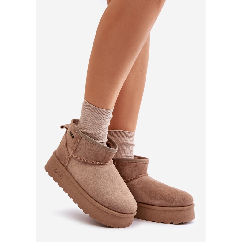 Niedrige Plateau-Schneestiefel Big Star OO274A100 Beige 1