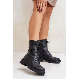 Isolierte Arbeitsstiefel aus Öko-Leder für Damen in Schwarz Ellittia 2