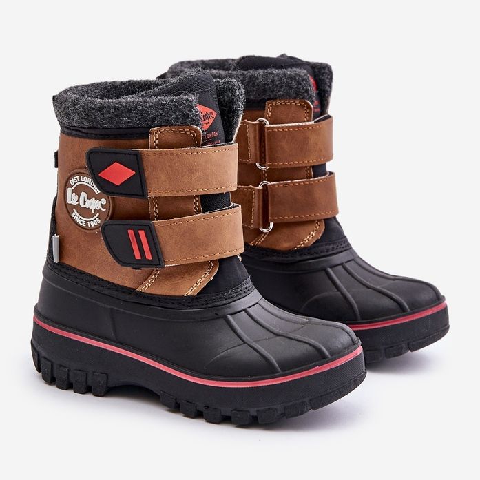 Kinder-Schneestiefel mit Klettverschluss Lee Cooper LCJ-24-44-2864K Camel braun 1