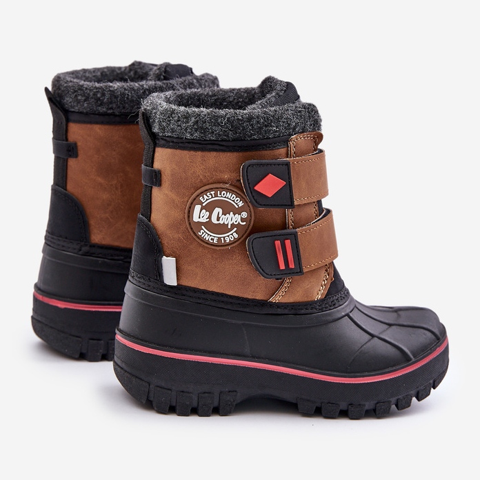 Kinder-Schneestiefel mit Klettverschluss Lee Cooper LCJ-24-44-2864K Camel braun 2
