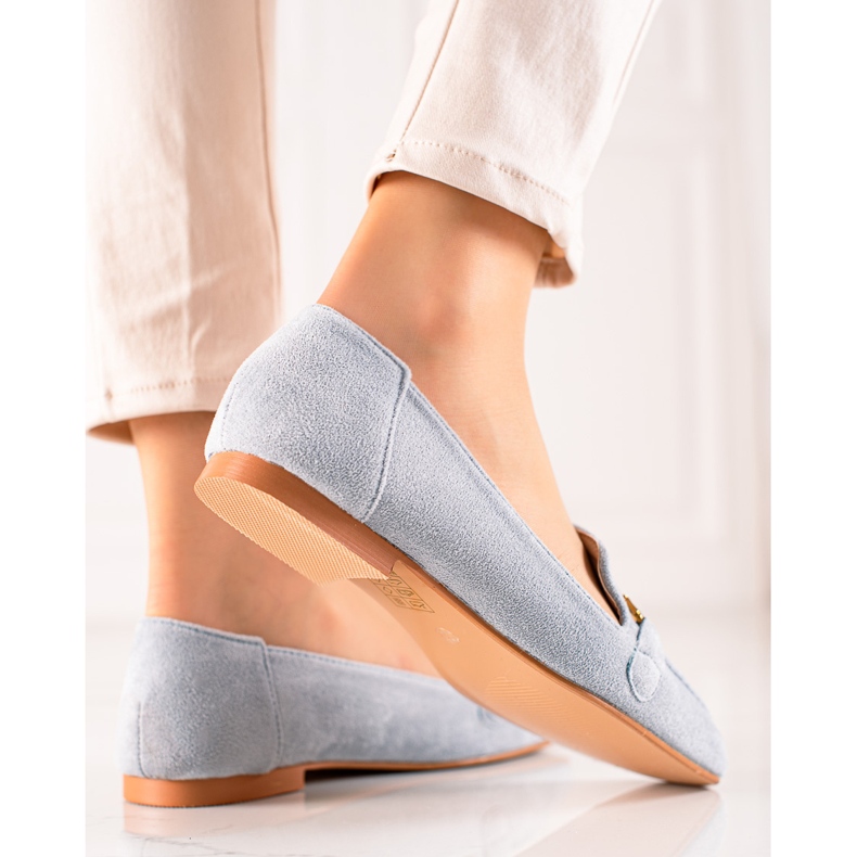 Stylische Wildleder-Loafer blau 1