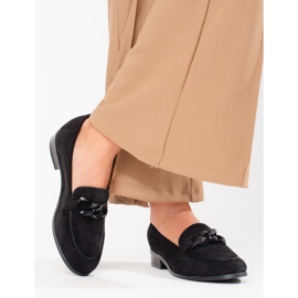 W. Potocki Durchbrochene Wildledermokassins für Damen Potocki schwarz 2