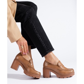 W. Potocki Braune Schuhe mit niedrigem Absatz von Potocki 1