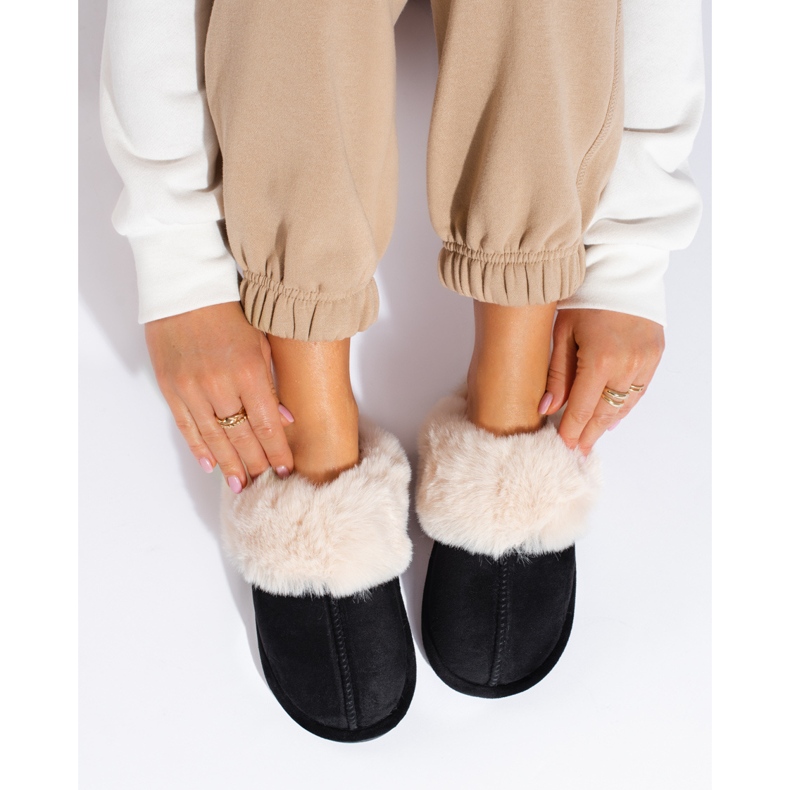 Schwarze Hausschuhe für Damen von Shelovet 1