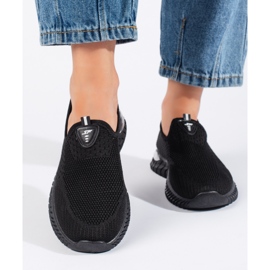 Damen-Sneaker aus schwarzem Textil 1