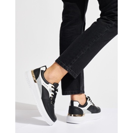 Schwarze Plateau-Sportschuhe 3