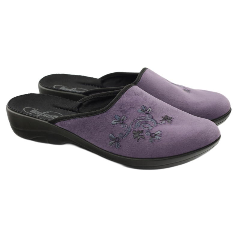 Befado Damenschuhe Hausschuhe 552D006 Hausschuhe lila mehrfarbig 4