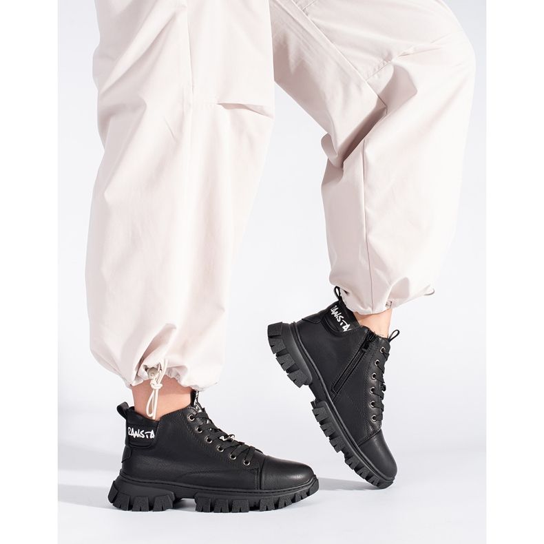 Schwarze Schnürstiefeletten für Damen von Sergio Leone 1