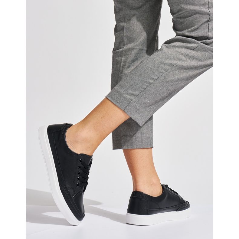 Schwarze Damen-Sneaker aus Leder von Sergio Leone 2