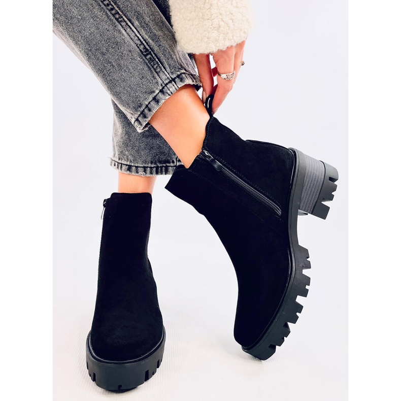 Ragga Schwarze hochhackige Stiefeletten 1