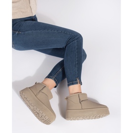 Seastar Beige isolierte Damen-Schneestiefel mit Plateau 2